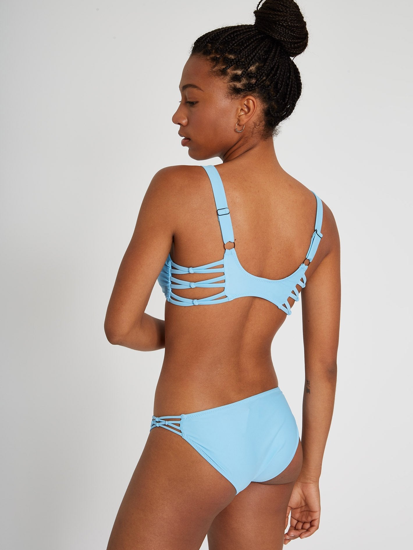 Simply Solid Vneck Bikini Top - Coastal Blue