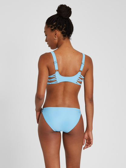 Simply Solid Vneck Bikini Top - Coastal Blue