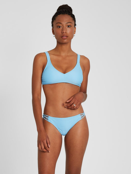 Simply Solid Vneck Bikini Top - Coastal Blue
