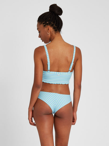Next In Line Crop Bikini Top - Coastal Blue