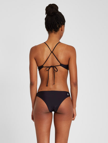 Simply Solid Scoop Bikini Top - BLACK