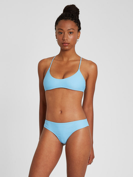 Simply Solid Scoop Bikini Top - Coastal Blue