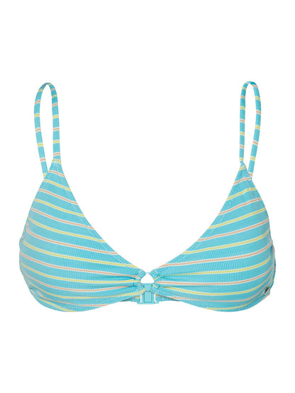 Next In Line Vneck Bikini Top - Coastal Blue
