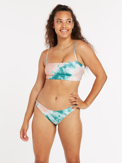 Blurred Lines Crop Bikini Top - HAZEY PINK