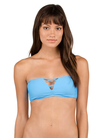 Simply Solid Bandeau - Coastal Blue