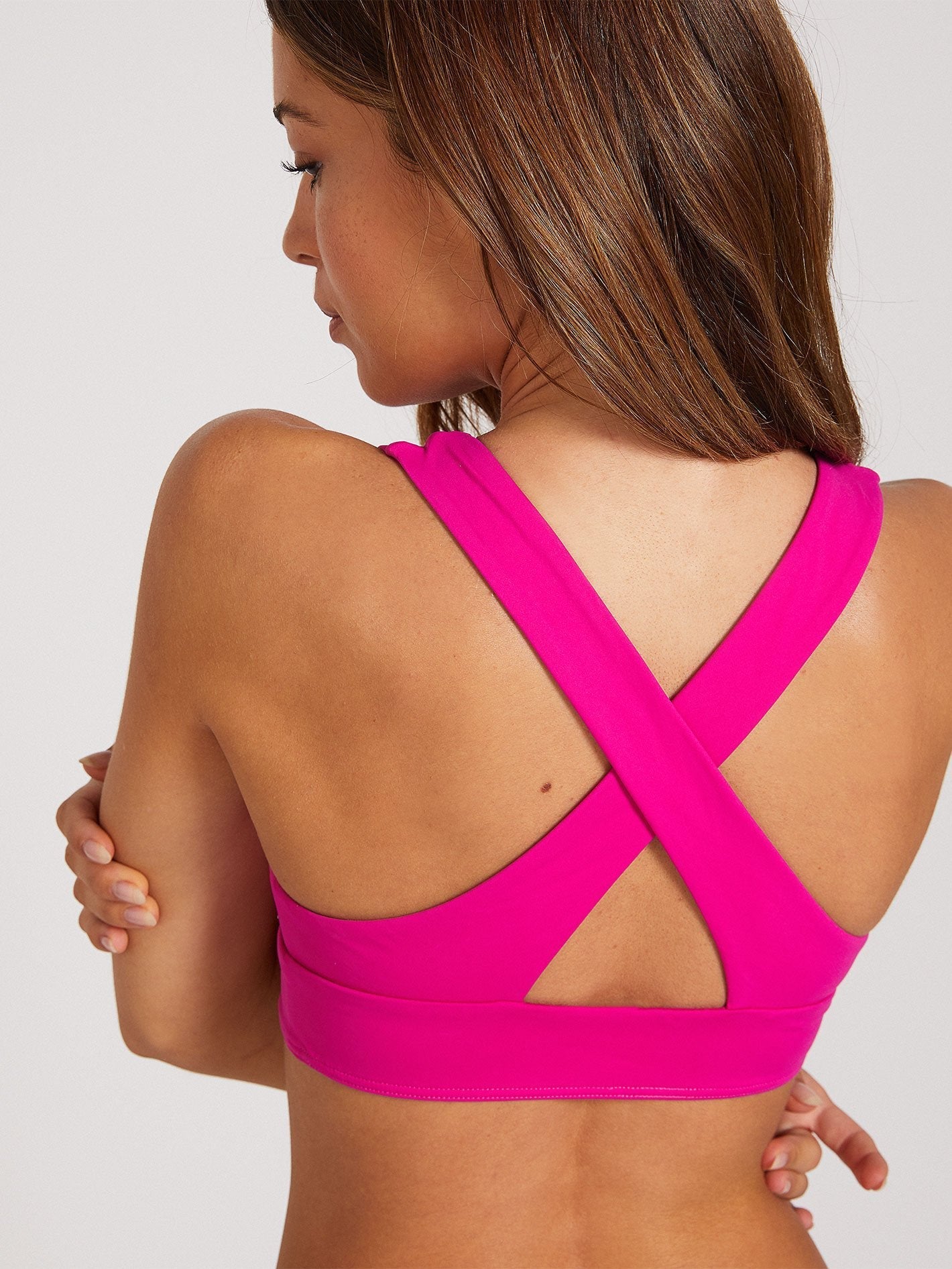 Simply Seamless Halter Bikini Top - FUSCHIA