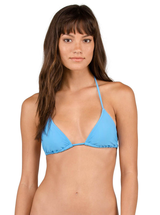 Simply Solid Triangle Top - Coastal Blue