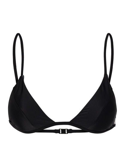 Simply Solid Triangle Bikini Top - Black