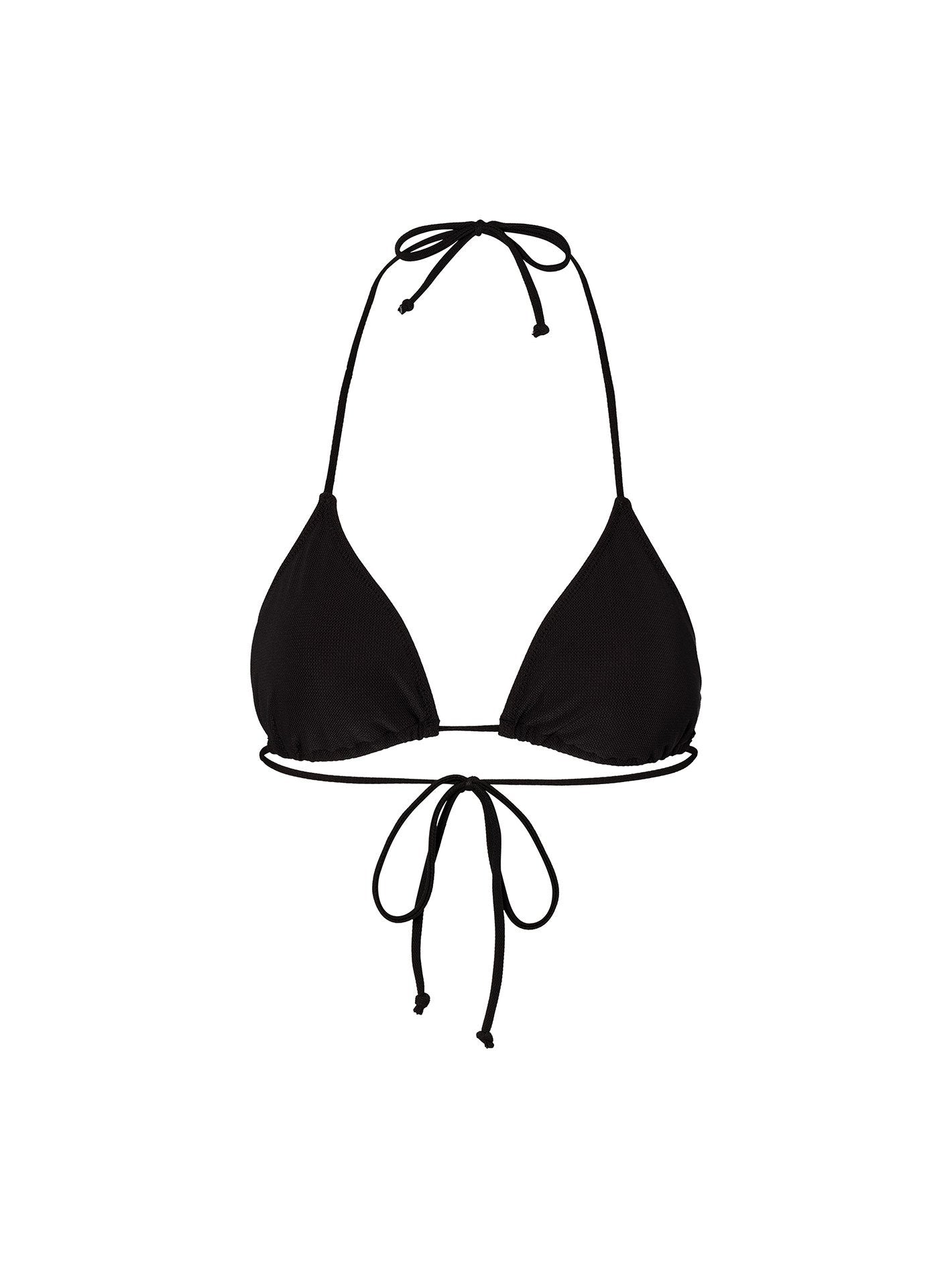 Simply Mesh Triangle Bikini Top - Black