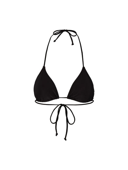 Simply Mesh Triangle Bikini Top - Black
