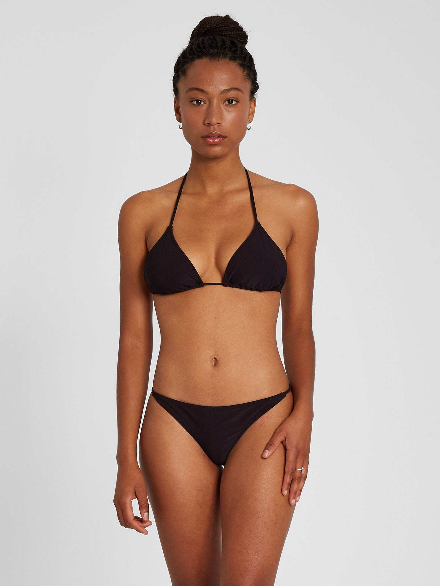 Simply Mesh Triangle Bikini Top - Black