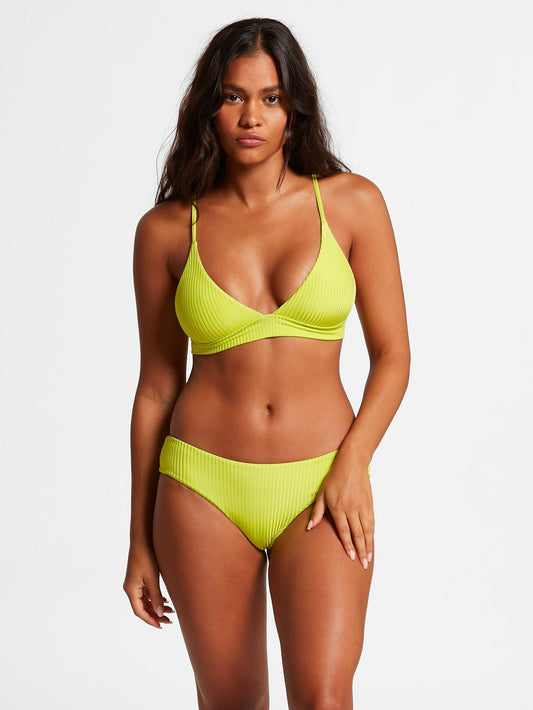 Simply Rib Triangle Bikini Top - Lime