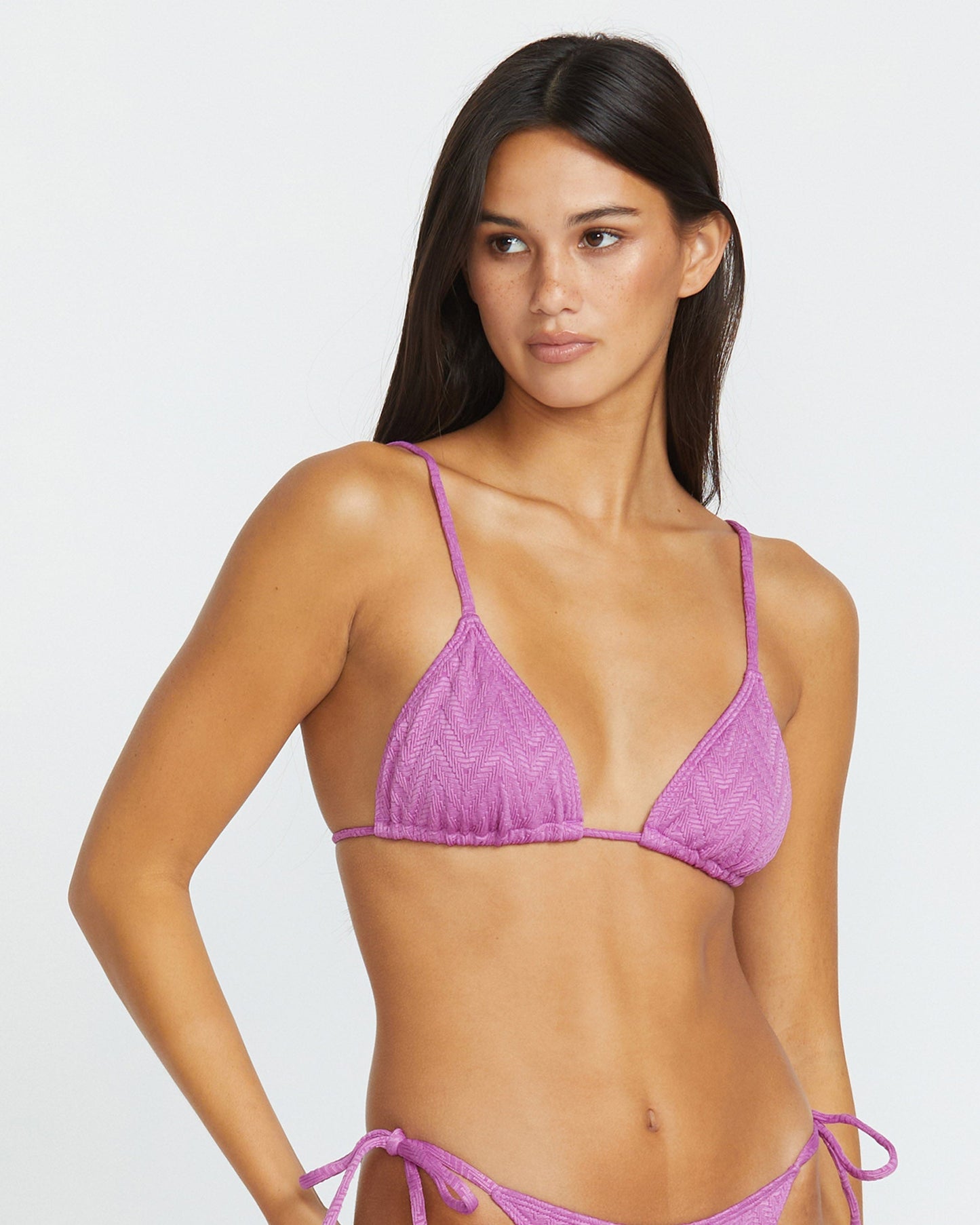 V Baby Slide Triangle Bikini Top - IRIS PURPLE