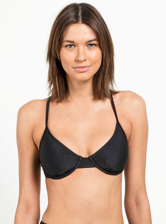 Simply Solid Underwire Top - Black