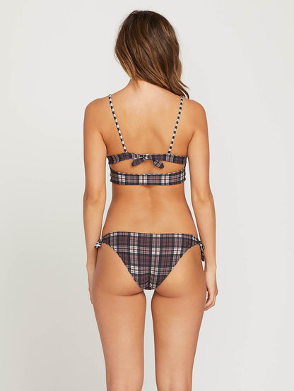 Plaid Attitud Hipster Bikini Bottom  - Dark Chocolate (Reversible)