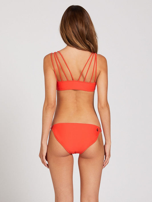 Simply Solid Full Bikini Bottom - ELECTRIC CORAL