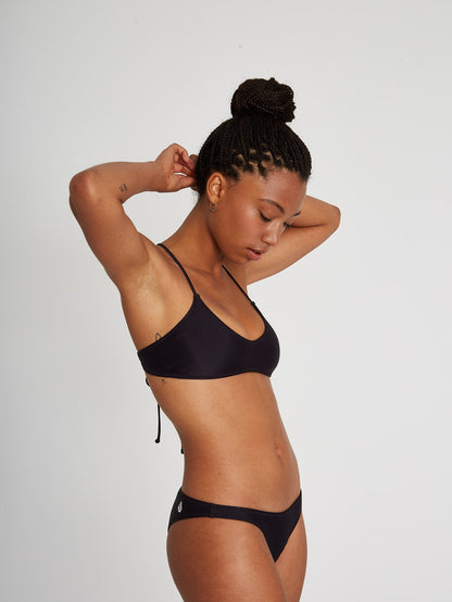 Simply Solid Skimpy Bikini Bottom - Black