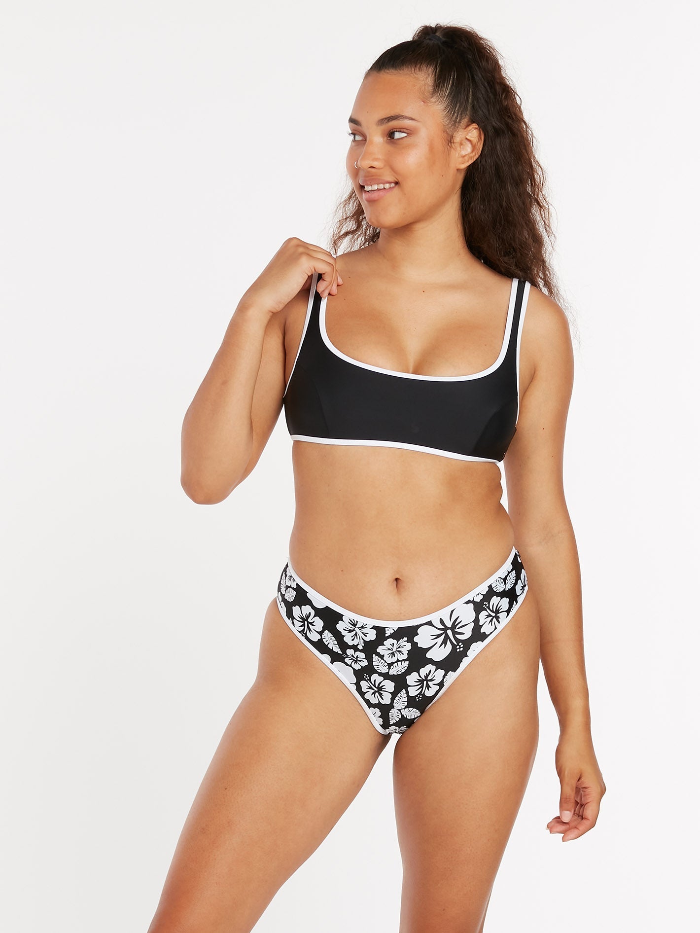 Coco Skimpy Bikini Bottom (Reversible) - BLACK COMBO