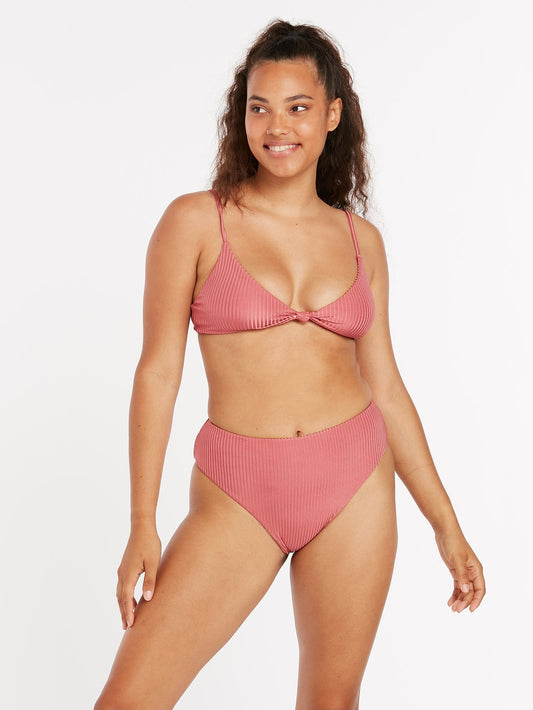 Simply Rib Retro Bikini Bottom - DUSTY ROSE