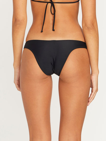 Simply Solid V Bikini Bottom - BLACK