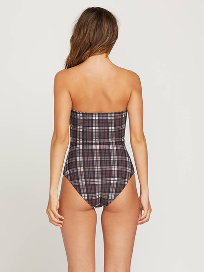 Plaid Attitude 1-Piece  - Dark Chocolate (Reversible)