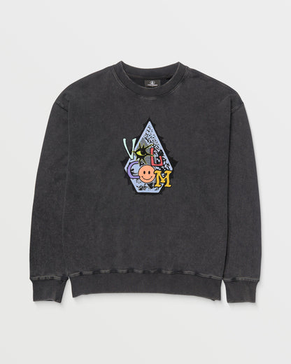 Psychosis Sweatshirt - WASHED BLACK - (KIDS)