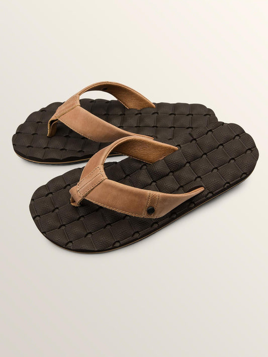 Recliner Leather Sandals - Brown Combo