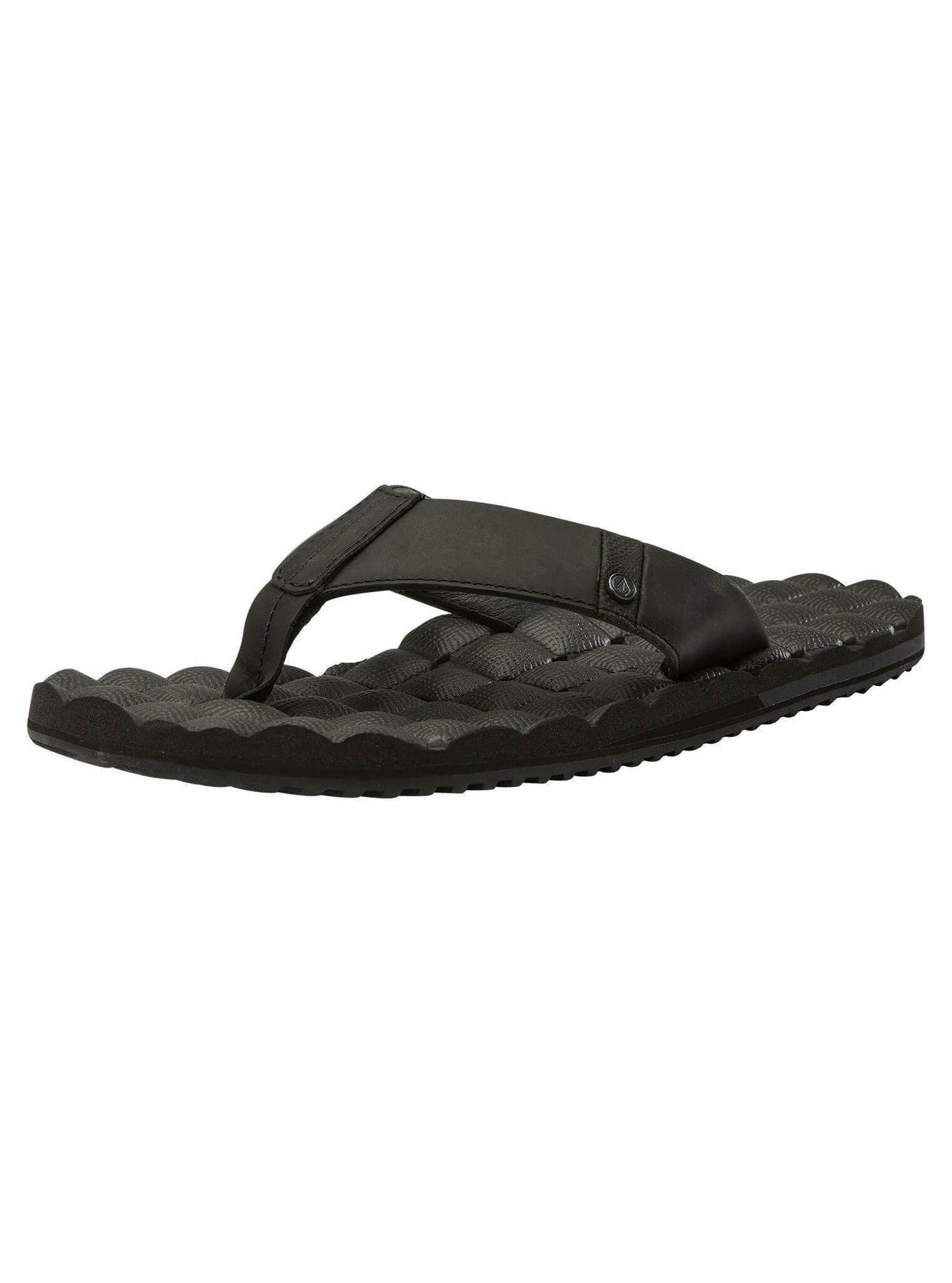 Recliner Leather Sandals - New Black