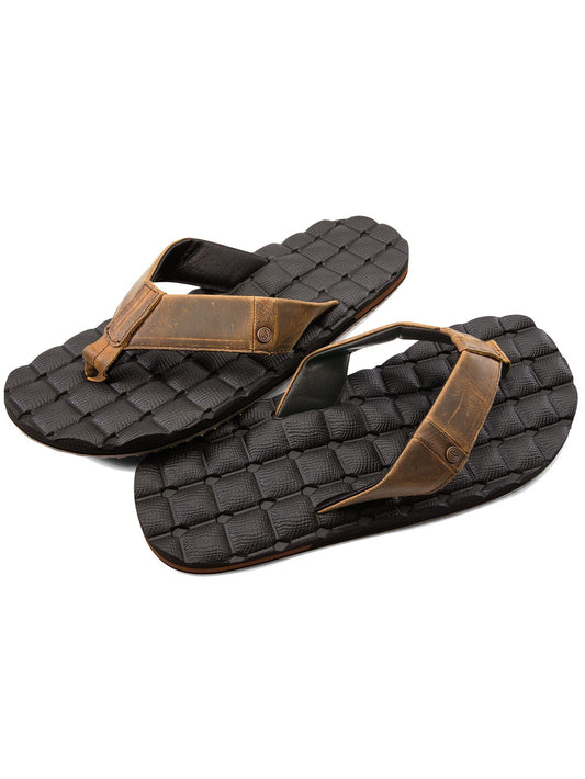 Recliner Leather Sandals - Vintage Brown