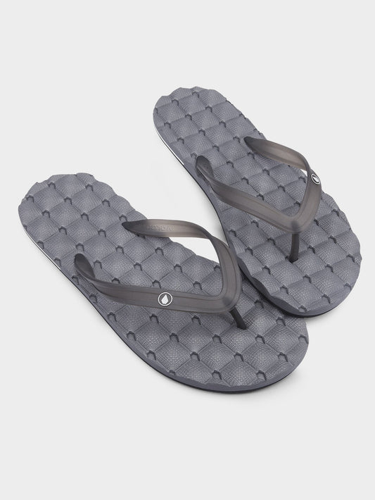 Recliner Rubber 2 Sandals - Black Grey