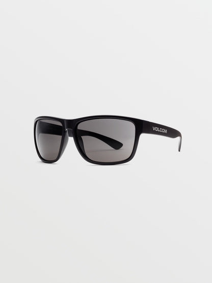 Baloney Matte Black Sunglasses (Gray Lens) - GRAY