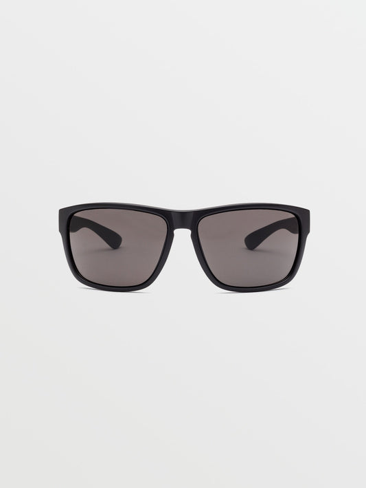 Baloney Matte Black Sunglasses (Gray Lens) - GRAY
