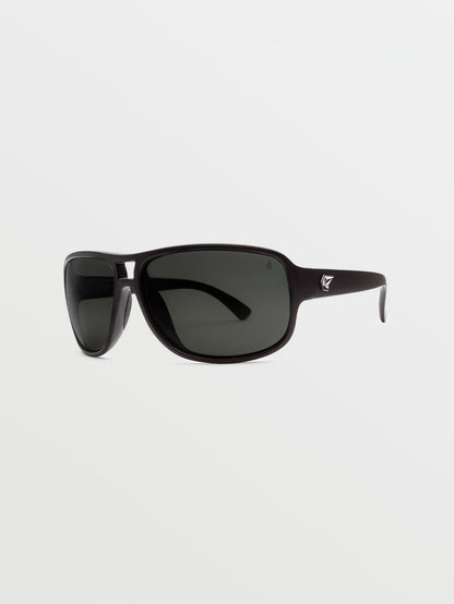 Stoke Matte Black Sunglasses (Gray Polar Lens) - GRAY POLAR
