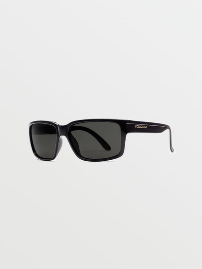 Stoneage Gloss Black Sunglasses (Gray Polar Lens) - GRAY POLAR