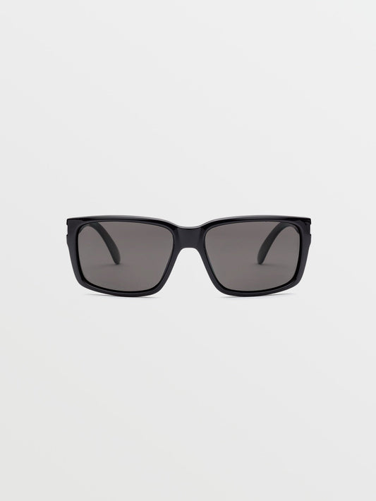 Stoneage Gloss Black Sunglasses (Gray Polar Lens) - GRAY POLAR