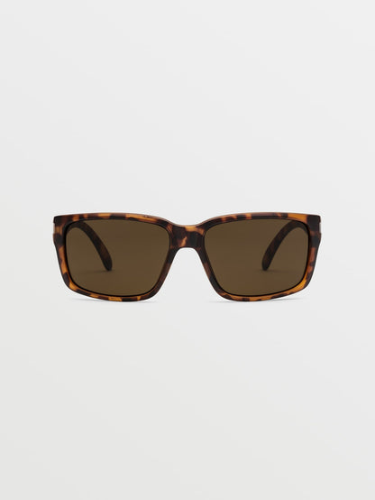 Stoneage Matte Tort Sunglasses (Bronze Lens) - BRONZE