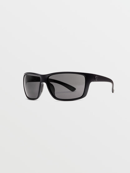 Roll Matte Black Sunglasses (Gray Polar Lens) - GRAY POLAR