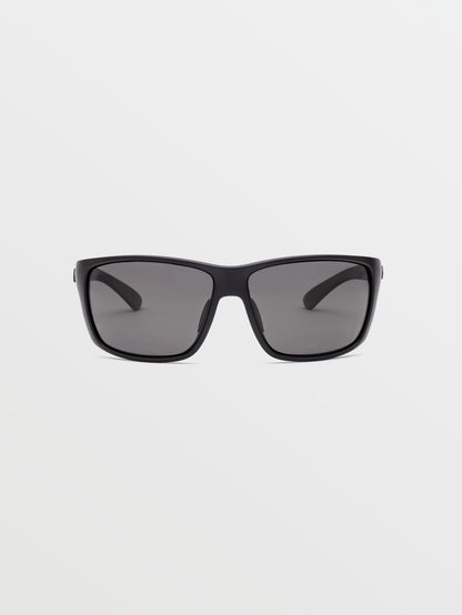 Roll Matte Black Sunglasses (Gray Polar Lens) - GRAY POLAR