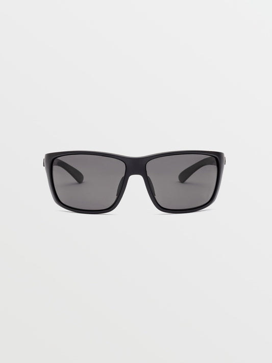 Roll Matte Black Sunglasses (Gray Polar Lens) - GRAY POLAR