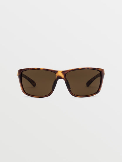 Roll Matte Tort Sunglasses (Bronze Lens) - BRONZE