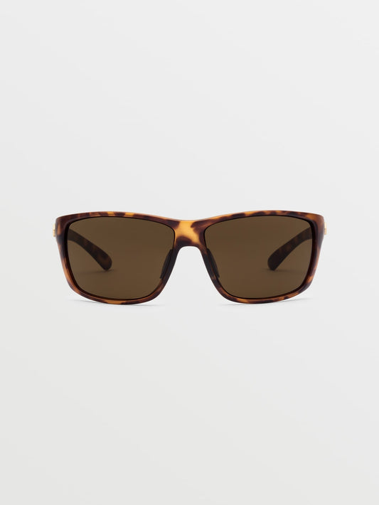 Roll Matte Tort Sunglasses (Bronze Lens) - BRONZE