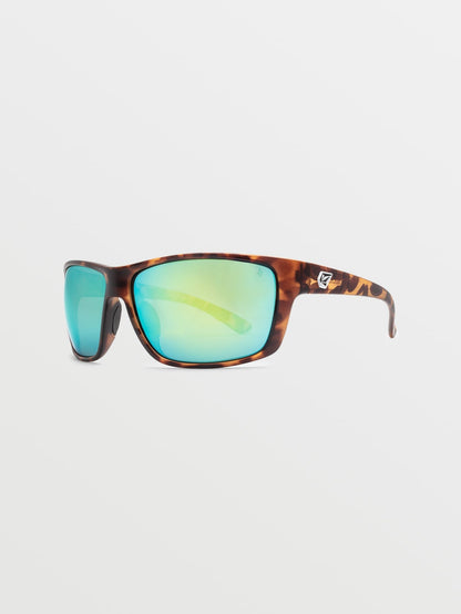 Roll Matte Tort Sunglasses (Green Polar Lens) - MARTINI OLIVE
