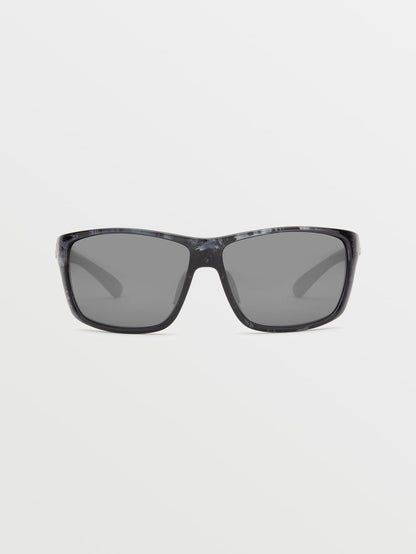 Roll Gloss Marbel Sunglasses (Silver Mirror Lens) - MARINA BLUE