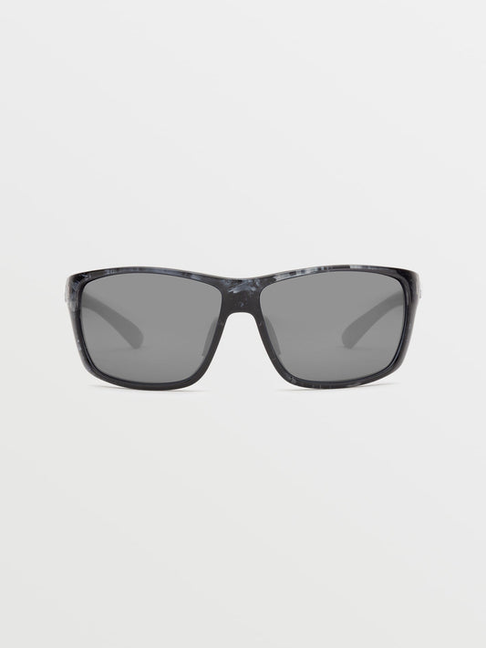Roll Gloss Marbel Sunglasses (Silver Mirror Lens) - MARINA BLUE