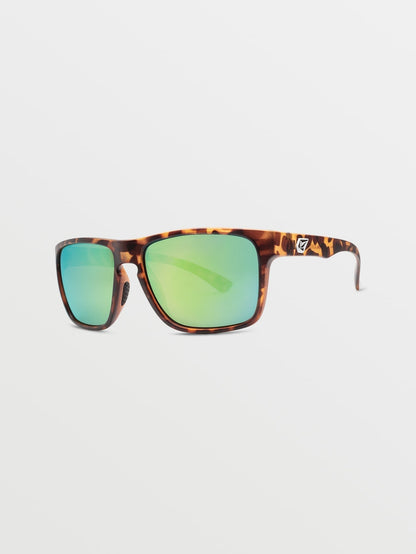 Trick Matte Tort Sunglasses (Green Polar Lens) - MARTINI OLIVE
