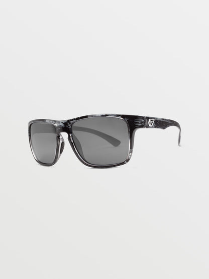 Trick Gloss Marble Sunglasses (Silver Mirror Lens) - MARINA BLUE