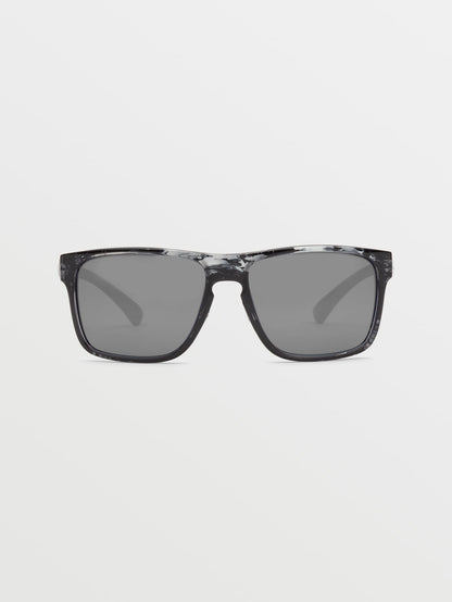 Trick Gloss Marble Sunglasses (Silver Mirror Lens) - MARINA BLUE