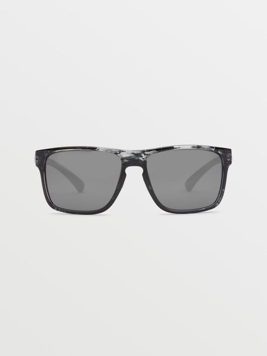 Trick Gloss Marble Sunglasses (Silver Mirror Lens) - MARINA BLUE