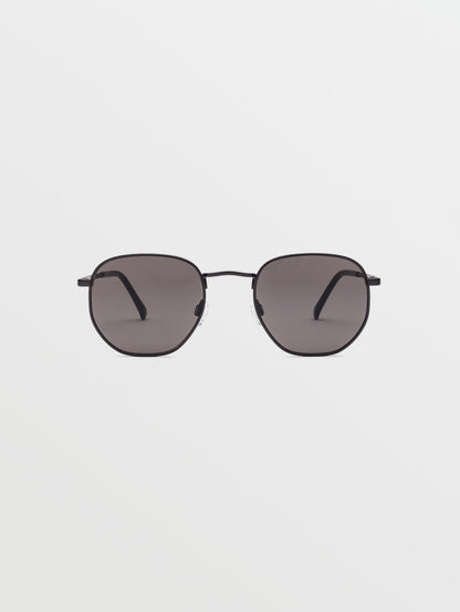 Happening Matte Black Sunglasses (Gray Lens) - GRAY