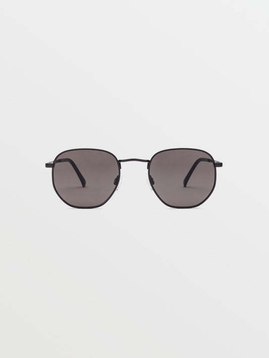Happening Matte Black Sunglasses (Gray Lens) - GRAY
